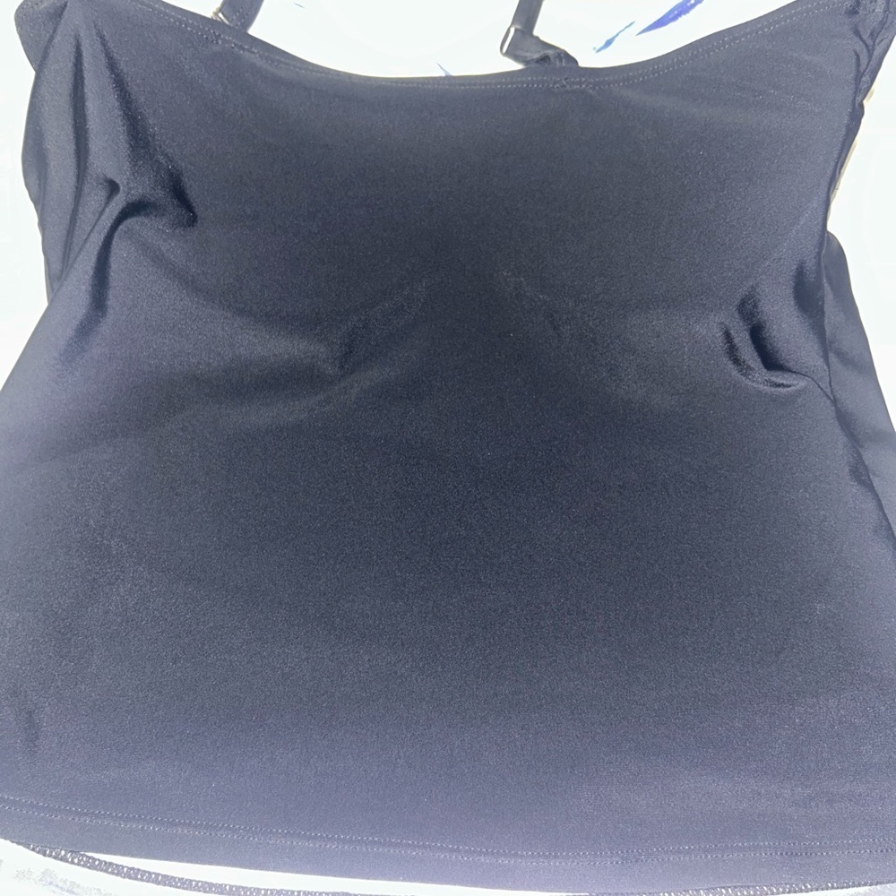 Striped Multicolor Swimsuit Top Size Large - Picture 9 of 9